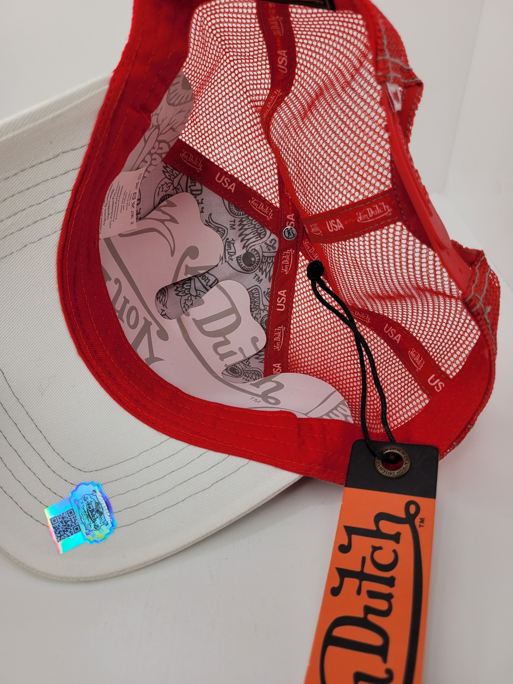 👉✨️ Von Dutch White and Red Trucker Hat - Picture 3 of 5